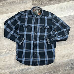 Quiksilver Men's Plaid Button Down Flannel Shirt Size Medium Blue